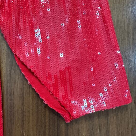 Zadig & Voltaire Roely Red Sequin One-Shoulder Dress, Holiday, Glam, Large NWT - Picture 6 of 11